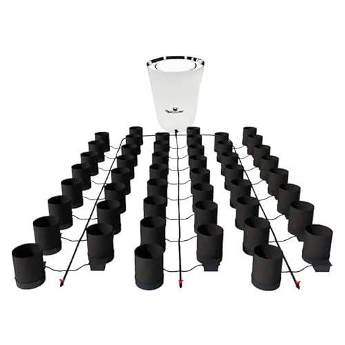 AutoPot 48 Pot GeoPot System with 3 Gallon Fabric Pots - Self-Watering Hydroponic System Black
