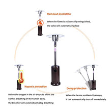 Patio Heater Outdoor Heaters for Home Powerful Fast Heating Safe Low Energy Radiator Dumping Protection Energy Efficient with Wheels – Black (natural Gas) 220 cm (86 inches) (220 cm (86 in) Black
