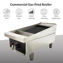 JARYANNIX Commercial Gas-Fired Broiler, Stainless Steel Desktop Grilled Steak Machine for Smokeless BBQ, Quick Heating Tabletop Grill (43x30x39cm)
