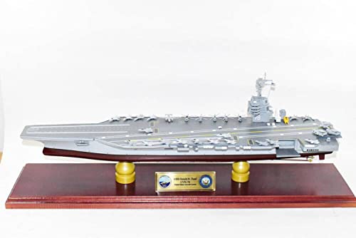 Squadron Nostalgia LLC USS Gerald R Ford CVN-78 Ford Class Carrier Scale Model Mahogany 24 Inch Navy