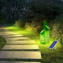 Smilkat Solar Bamboo Lights Outdoor, Waterproof Resin Lamps with Natural Design, Powered Landscape Lighting for Yard and Pathway (Solar,3-Pack Green)
