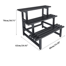 3 Tier Plant Shlef Stair Style Large Metal Plant Stand Garden Display Shelf Floor Standing Flower Pot Holder Practical Storage Organizer Rack Indoor Home Flower Pot Stand For Patio Balcony Yard