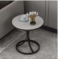 FAiruo Side Table Rock Slab Side Table Small Coffee Table Marble Living Room Sofa Corner Table Balcony Sideboard (Color : D, Size : 55 * 60cm)