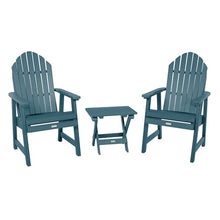 Highwood AD-KITCHDA1-NBE The Adirondack Collection Hamilton Deck Set with Folding Side Table, Nantucket Blue