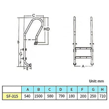 Pool Rail Pool Railing 304 Stainless Steel Pool Ladder Swimming Pool Handrail with 3 Non-Slip Pedal for 0.9-1.2m Inground Pool/Silver / 1.2mm (Silver 1mm) (Silver 1.2mm)