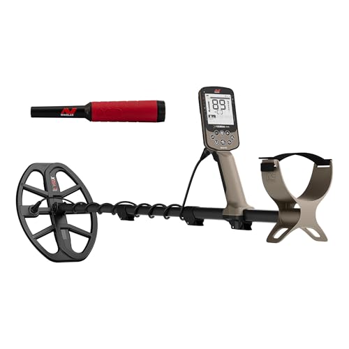 MINELAB X-Terra Elite Bundle, Waterproof, All Terrain Metal Detector for Adults, Multi-IQ Precision Targeting with Simultaneous Multi-Frequency Technology, Includes PRO-FIND 40 Pinpointer