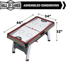 Hall of Games 5.5' Arcade Air Hockey Table & Tennis Top 2-in-1 Set Wood Grain/Red/White Black