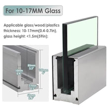 1pc Durable Glass Pool Fence Spigot Balustrade Railing Post Clamp - Easy Install Aluminum Clamp for 10-17mm Glass Panels(White,L 7M/276 Inch)