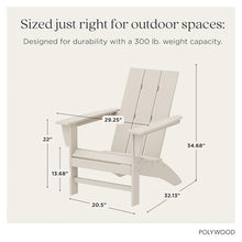 POLYWOOD Modern Adirondack Chair – All-Weather Outdoor Lawn Adirondack Chairs – HDPE, Fade-Resistant & Durable Outdoor Furniture – For Patio, Deck & Fire Pit Chairs – Sand