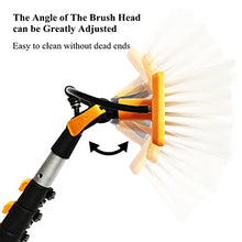 FENOKD Solar Cleaning Roller Brush,Adjustable Portable Swimming Pool Cleaning Brush, 29.5Ft Extendable Pole for Wall, Tile, Floor, Steps, Solar Panel Cleaning - Versatile & Effi,3.6m / 11.8ft