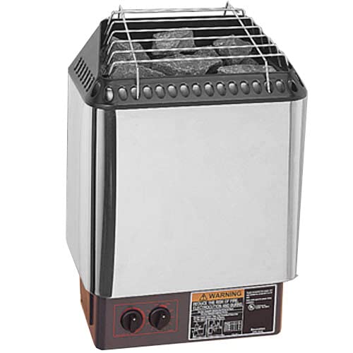 Amerec Designer B Sauna Heater with Built-in Controls and Vulcanite Rocks 4.5KW