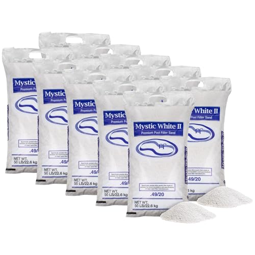 U.S. Silica Mystic White II Swimming Pool Filter Sand, 50 lb Bag, 10-Pack