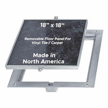 Best 18” x 18” Removable Floor Access Panel with a 1/8” Recess for Vinyl Carpet/Tile, High-Grade Smooth Aluminum Floor Access Door Secured with 1/4" x 1" Flat Head Screws, Mill Finish,BA-FT-8080