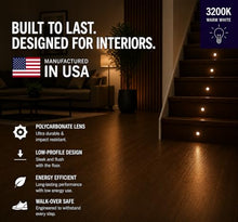 DEKOR DEK Dots Deck Lights Low Voltage Lighting 8-Light Indoor Kit - Recessed CREE LED Step Lights for Stairs, Cabinets, Closets, Hallways - 12V Plug-N-Play, USA Manufactured