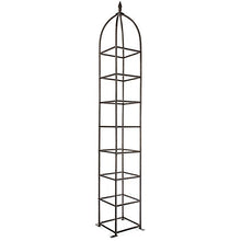 H Potter 8 Ft Garden Obelisk Trellis - Metal Rose Tower & Ground Stakes