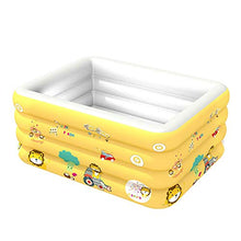 Inflatable Swimming Pools Blow Up Pool with Thickened Four Floors Bubble Bottom to Protect Kids Inflatable Pools for Adults Backyard Baby Kiddie Toys(Blue Yellow) (Yellow 180cm)