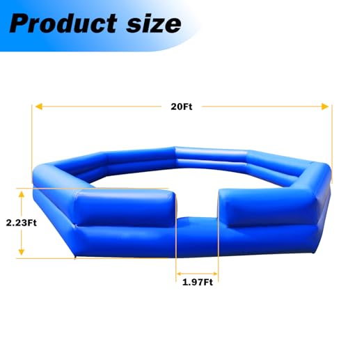 OZIS 20FT PVC Inflatable Gaga Ball Pit with Built-in Blower Blue