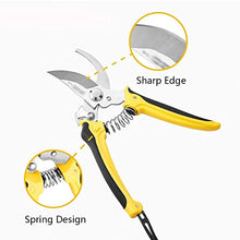 MVNOIRE Garden Scissors Hand Tools Cutter Pruner Shears For Yard Seedlings Orchard Pruning Branches Flowers