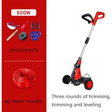 JOMRTS 650W Corded Electric Lawnmower Telescopic Pole Small Household New Lawn Mower 220 Volt Three Round School Factory Lawn Mower A