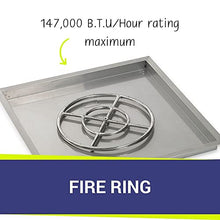 30" Stainless Steel Square Drop in Pan with 18" Ring Ring