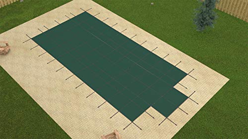 HPI Yard Guard Rectangular Mesh Safety Cover 14x28 with 4x8 End Step Green