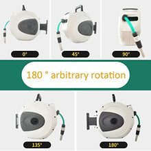 CFDZCP Automatic Retractable Garden Hose Reel, Wall Mount Auto Rewind, with 3 Function Spray Gun, Brass Connector, Any Length Lock, Garden Watering, Car Washing