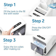 UILMLIO Portable Ice Maker for Countertop - Makes 12 Ice Cubes in 10 Mins, 1.5L Water Tank, Self-Cleaning, Ideal for Home Bar, Kitchen, Office, Camping & Outdoor Activities.