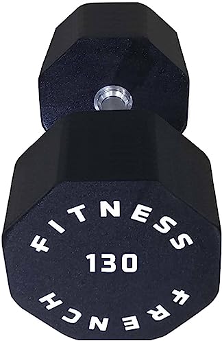 French Fitness Urethane 8 Sided Hex Dumbbell 130 lbs