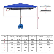 GYYDXXFC 1.8x2m, 2x2m, 2.5x2.5m, 2.2x2.8m, 2.5x3.2m, 3x3m, Large - Sized Outdoor Sunshade Umbrella, Patio Umbrella with Base, Tilt Design(Green,2.5x2.5m)