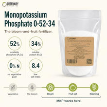 Greenway Biotech, Inc. Monopotassium Phosphate Fertilizer 0-52-34-100% Water Soluble Hydroponics for Root Strength - Increase Yield and Blooming - High Purity Plant Nutrient Formula - 2 X 25 Pounds