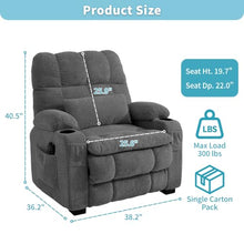 Homhougo Oversized Power Recliner Chair, 25.6" Wide Seat