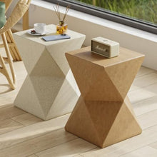 DINBOZ26X Living Room Table Square Sofa Side Table Geometric Shape Minimalist Storage Rack Balcony Garden Coffee Shop Outdoor Side Table(Yellow)