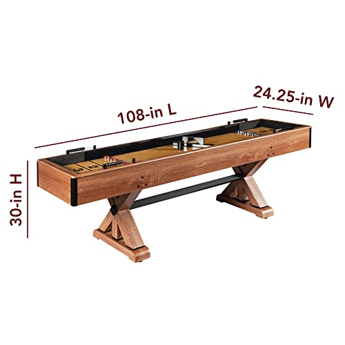 Hathaway Daulton 9-ft Shuffleboard Table White Oak Finish