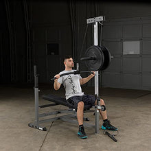 Body-Solid Olympic Combo Bench with Preacher Curl and LAT Pulldown Black