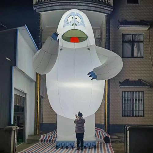 YBZCHLM Christmas Inflatable Abominable Bumble Snowman with LED Lights Outdoor Yard Decoration with Blower