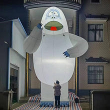 Christmas Giant Inflatable Abominable Bumble Snowman with Led Lights,Xmas Blow Up Snow Monster Winter Outdoor Lawn Decor for Festive Party Decoration Supplies (White, 16ft 5mH)