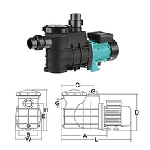 2023 New Self-Priming Circulating Filter Pump 2 Inch/50mm for Freshwater Seawater in Fish Ponds Swimming Pools and Baths (Color : HLB-100 1HP, Size : 2-2-0)