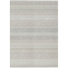 HomeRoots 10' x 14' Ivory Striped Washable Non-Skid Indoor Outdoor Area Rug Ivory