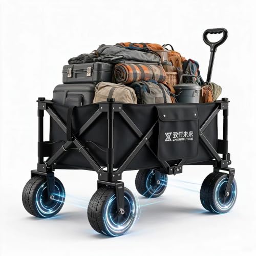 Electric Wagon, 220Lbs Capacity Folding Utility Cart for Beach