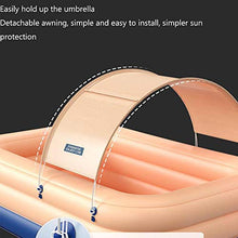 Family Inflatable Swimming Pool, 3-Layer 210 x 150 x 68CM Thick Backyard Swimming Pool, Wireless Inflatable, with Sunshade-Blue_3.18m 3 Floors (Blue 3 (Pink 3.18m 3 Floors)