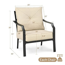 ONMYJFD 2 Piece Patio Dining Chairs Stackable Removable Cushioned Garden Patio