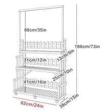 Adjustable Wood Plant Stand, 3-Tier Staggered Ladder Shelf For Outdoor