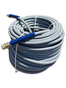 Pressure-Pro AHS295 3/8 in. x 200 ft. 4200 PSI, Gray Pressure Washer Replacement Hose, Non-Marking with Quick Disconnects