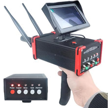 JHNKOJ Professional Metal Detector with LCD Display, Max 99M Search Range & 16M Depth, Ideal for Finding Gold, Silver, Copper, and Precious Stones Underground (Red)