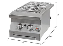 Solaire Double Built-In Side Burner for Propane Grills, Stainless Steel