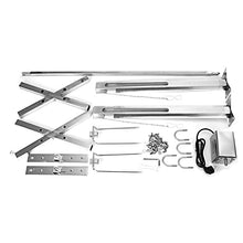 JYXYXSCP Stainless Steel Electric Motor Outdoor Rotisserie BBQ Spit Roaster Grill Rod Camping Barbecue Kits BBQ Tools,for Picnic