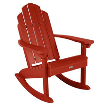 highwood Classic Westport 2 Adirondack Rocking Chairs with Side Table, Rustic Red