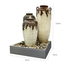 Xilin-872 Ceramic Garden Water Decoration Fountain Water Fountain Garden Decoration Water Circulating Outdoor Fountains (Color : A)