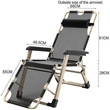 IIPOSAQQ Zero Reclining Relaxer Chair Multi Position Sun Lounger Garden Outdoor Patio Portable Beach Chair Lunch Break Chair Balcony Chair
