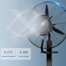 Outdoor Industrial Fan Cooling Misting Fan for Patio Backyard Garden, 3 Speed Oscillating Outside Pedestal Mister Fans, W25.5xH70inch, 110V